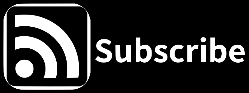 rss logo + "subscribe"