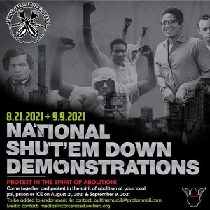 Flyer announcing National Shut'Em Down Demonstrations