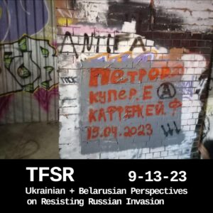 Graffiti in support of Lesho, Chia & Harris fallen fighting in Ukraine against the Russian invasion